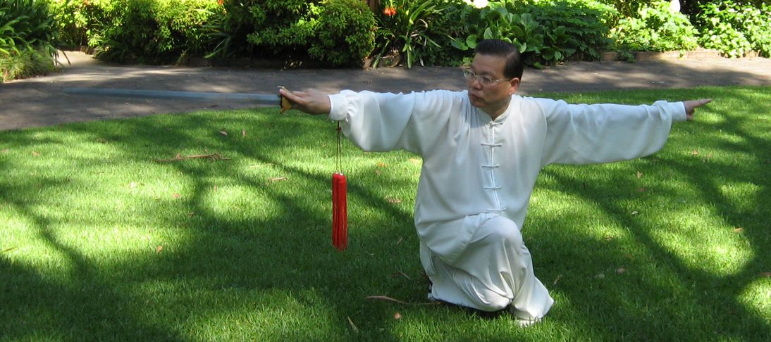 Sam Li demonstrating Tai Chi Sword Form